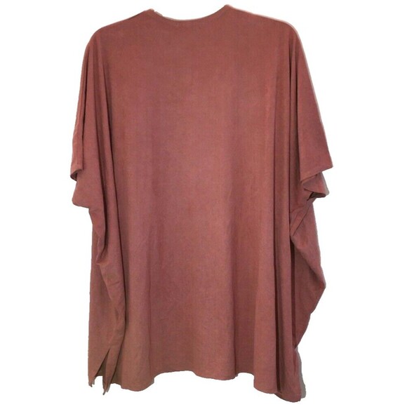 FOREVER 21 S M Vegan Suede Washable Kimono Tunic Open Top Raglan Duster Neutral - Picture 2 of 7